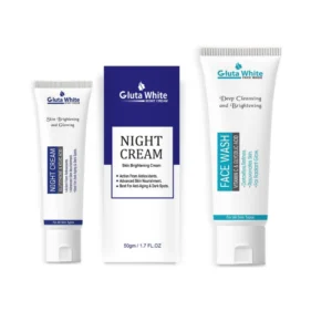 gluta white night cream and face wash